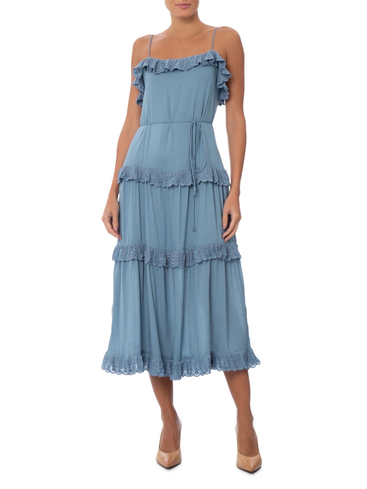 Vestido Bina Azul Bobô