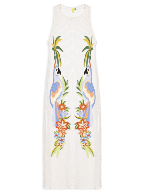 Vestido Bordado Brisa De Rio - Branco
