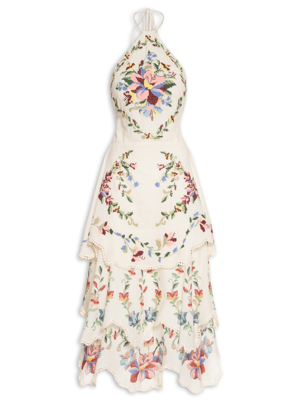 Vestido Bordado Brisa Serena - Off White