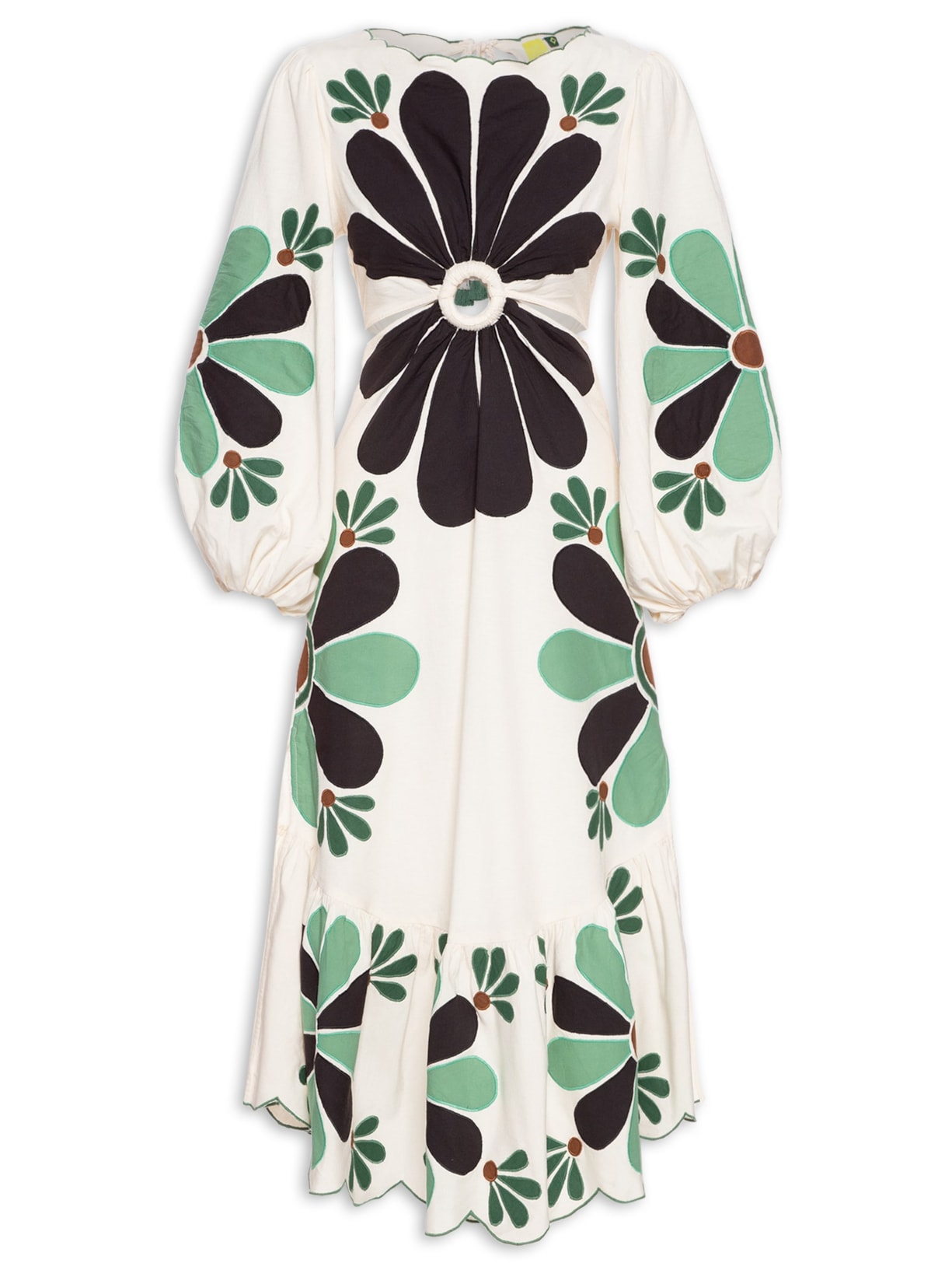 Vestido Bordado Campestre - Branco