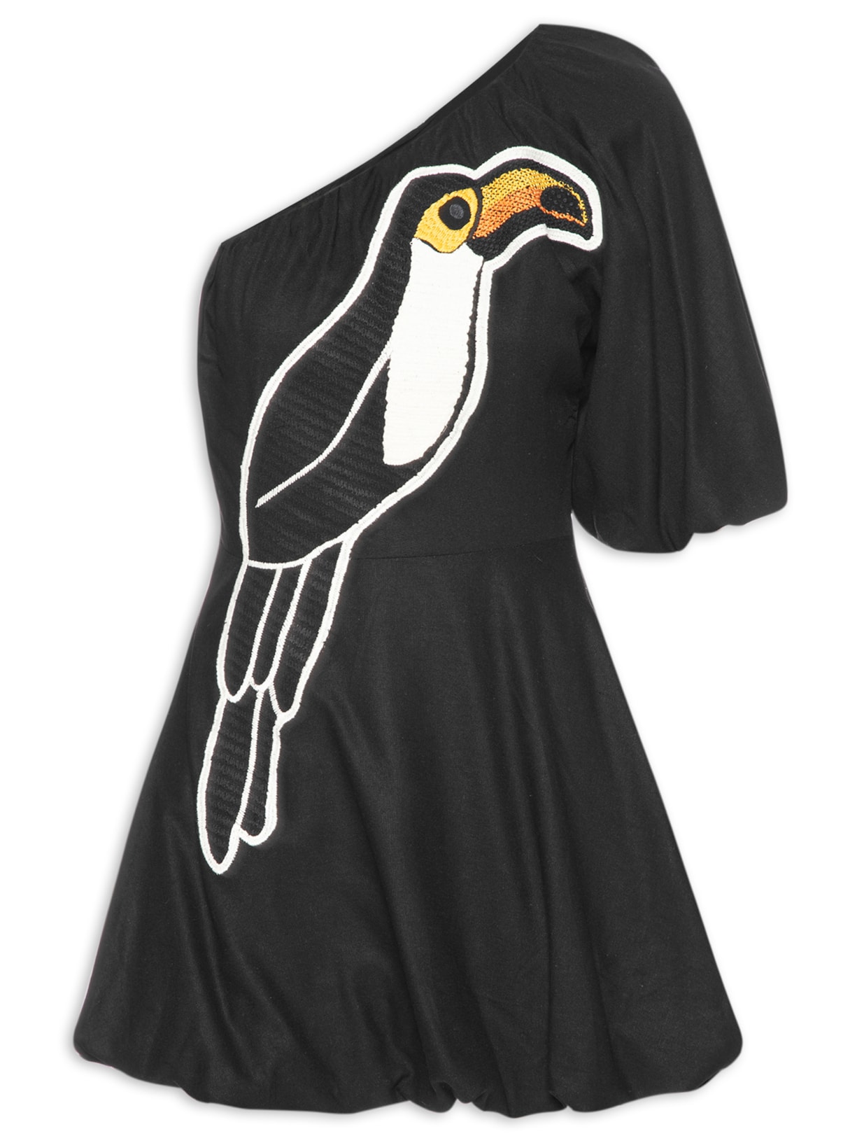 Vestido Bordado Copatucano - Preto