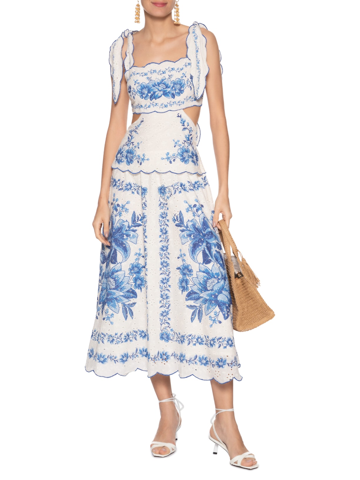 Vestido Bordado Fruta Verão Branco Farm