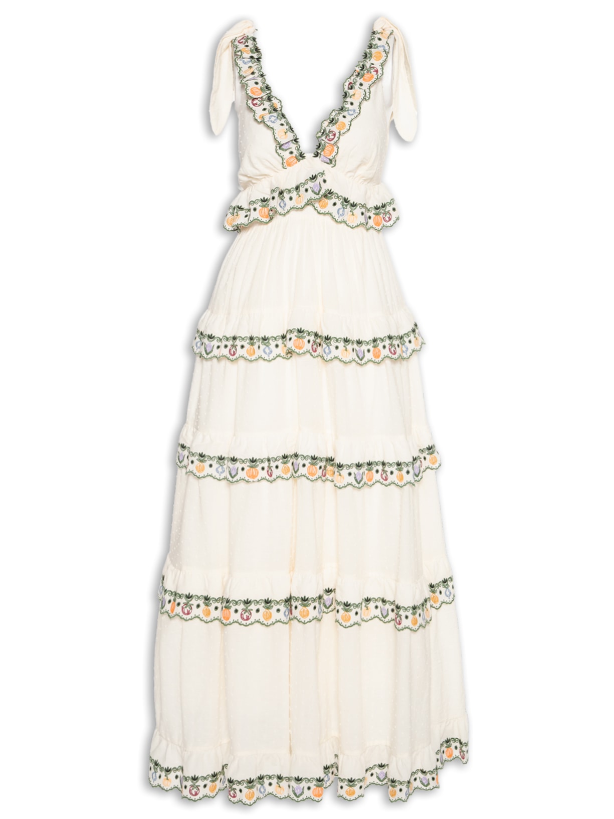 Vestido Bordado Inglês Horta Tropical – Branco Farm
