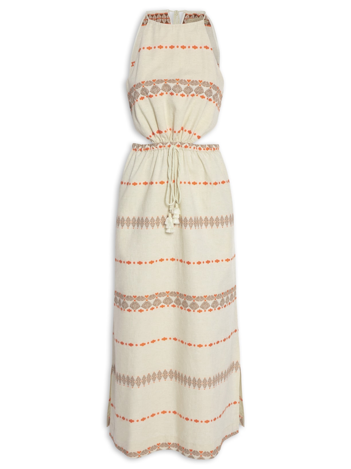 Vestido Bordado Luna - Bege