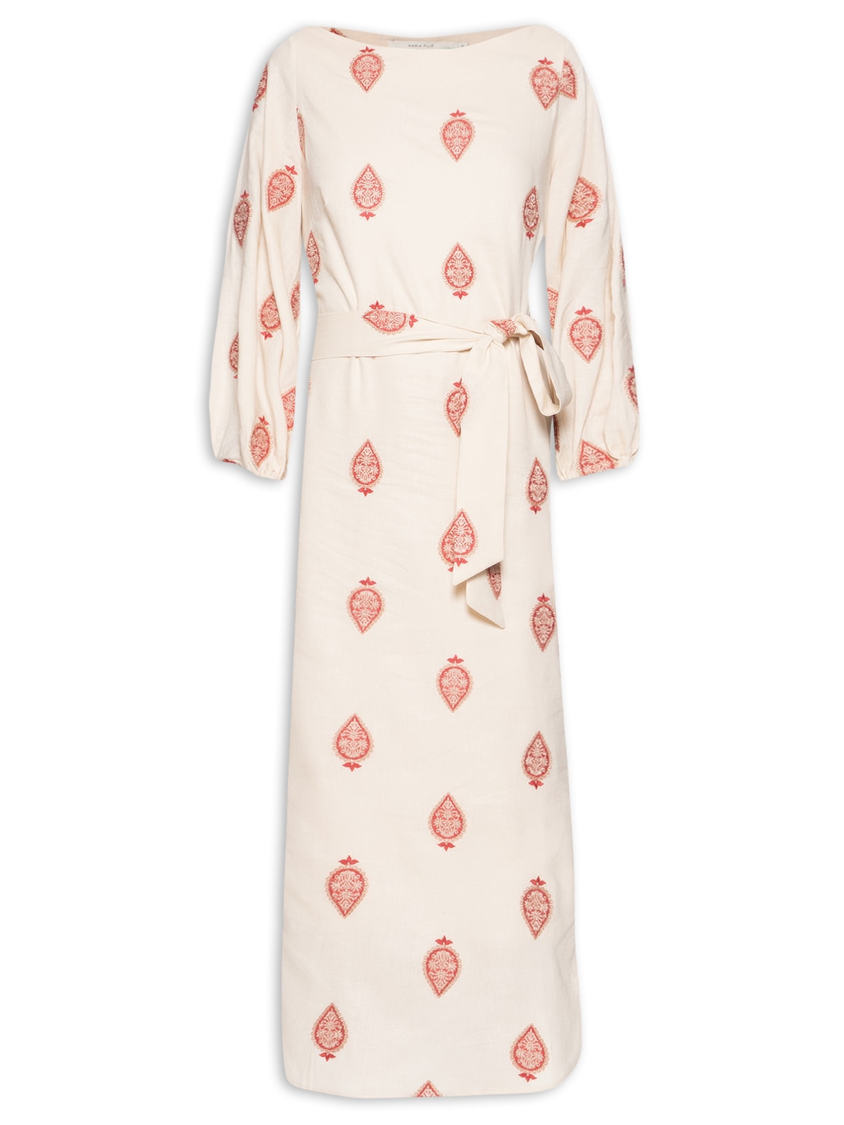 Vestido Bordado Mya - Bege