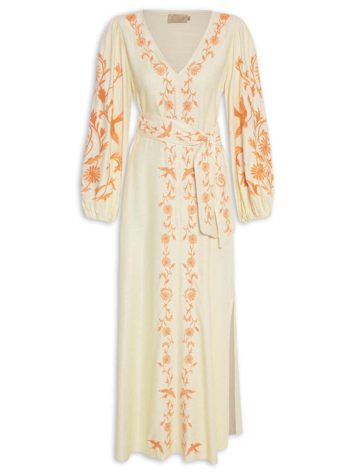 Vestido Bordado Priscila - Bege