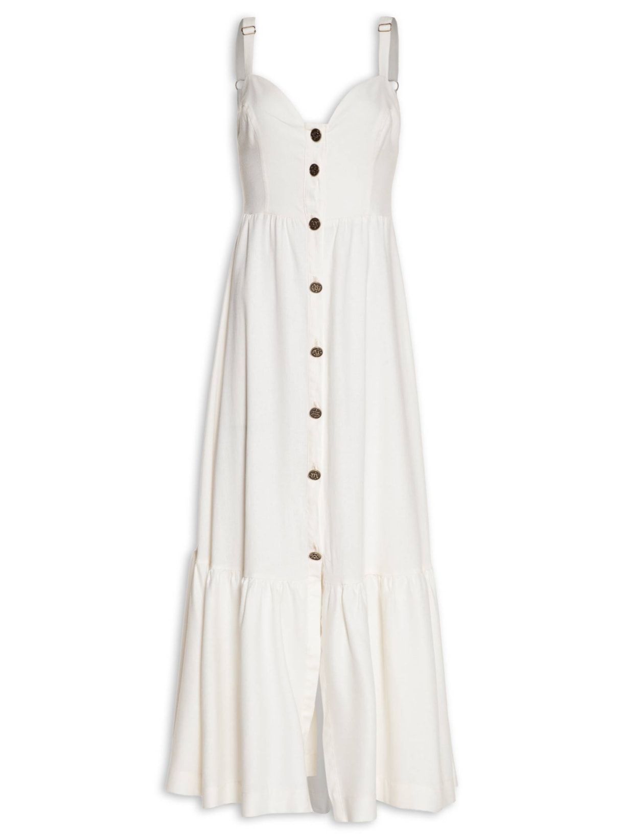 Vestido Botões Frente - Branco