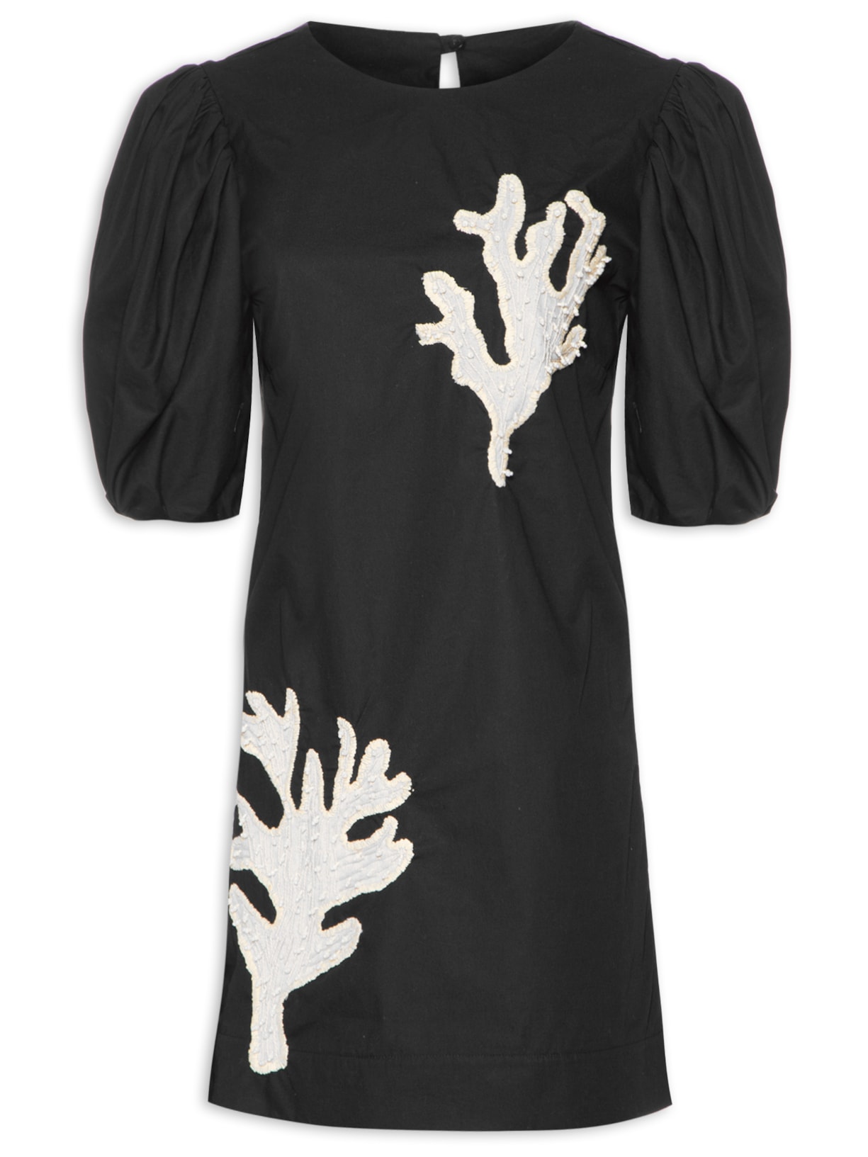 Vestido Broderie Coraux - Preto