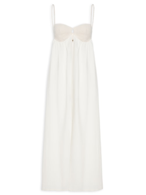Vestido Busto Crochet - Branco