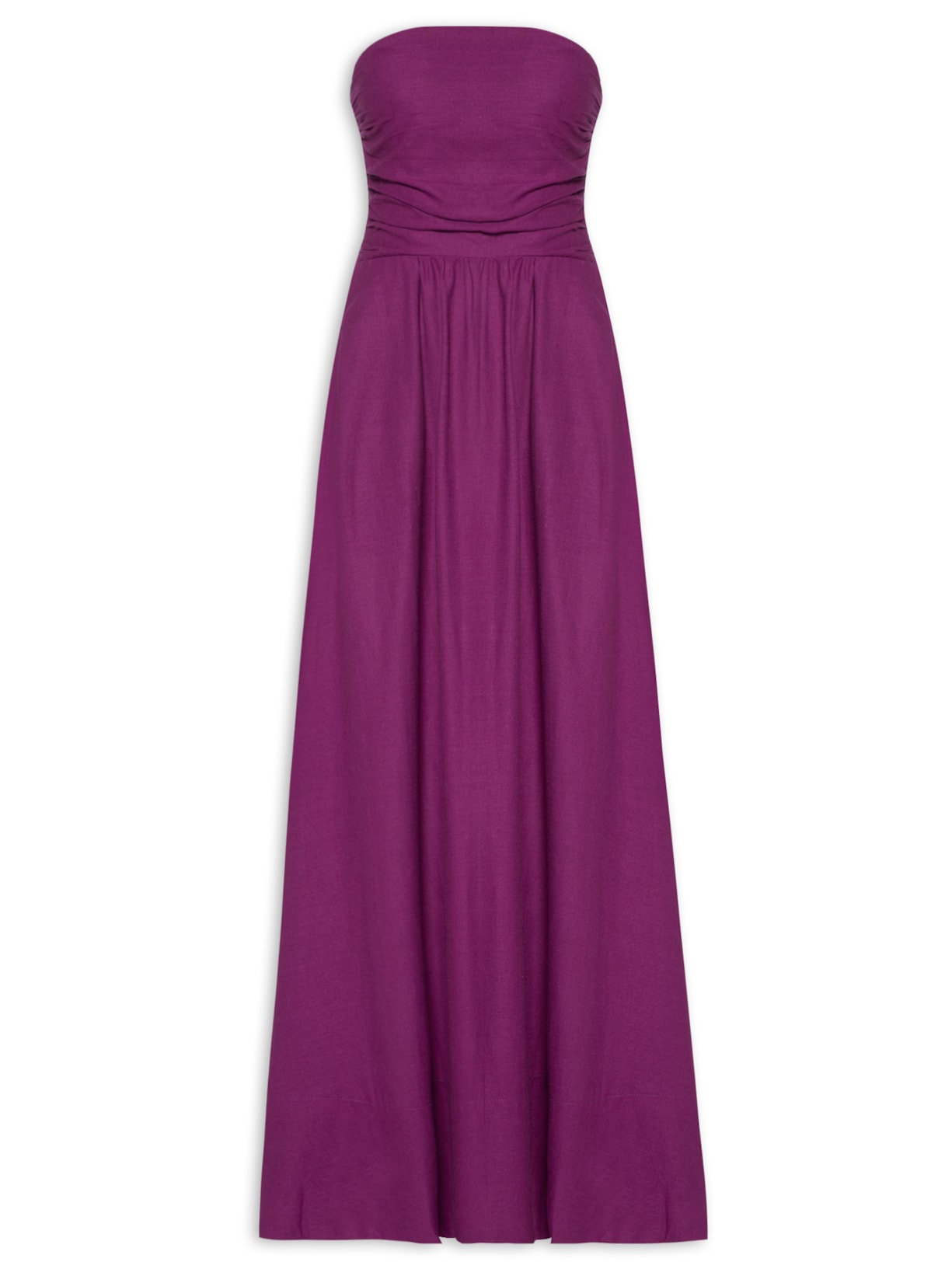 Vestido Busto Franzido - Roxo