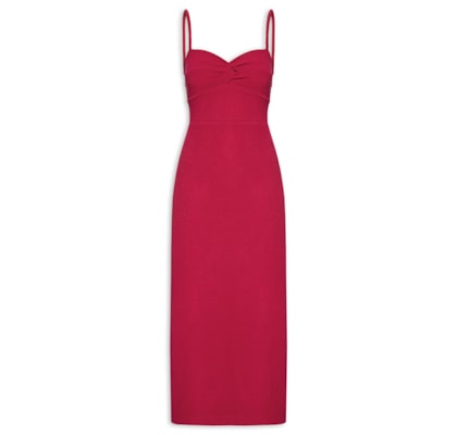 Vestido Busto Torcido Sponge - Vermelho