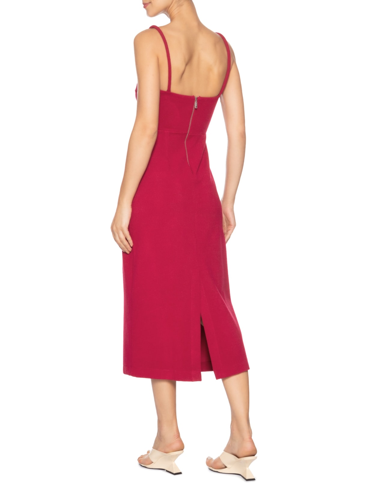 Vestido Busto Torcido Sponge Vermelho Animale