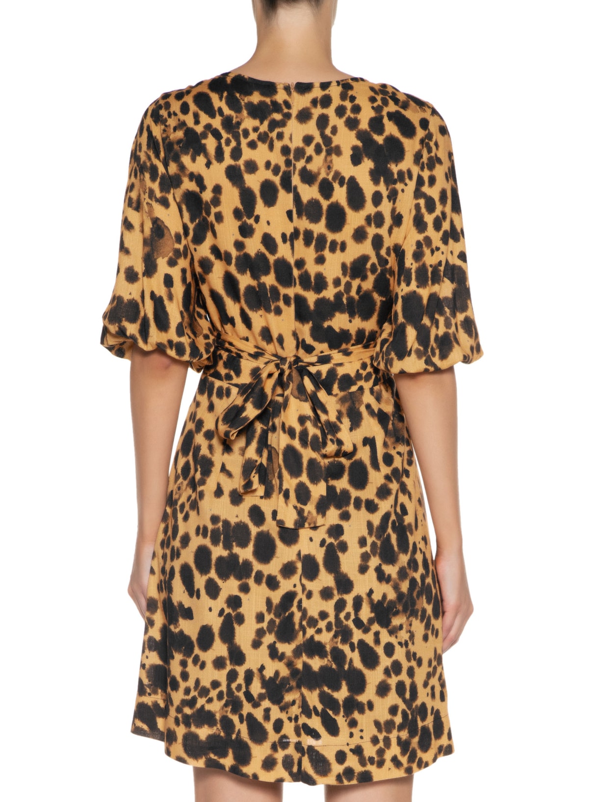 Vestido Cachecouer Curto Onça Nankin Animal Print Animale