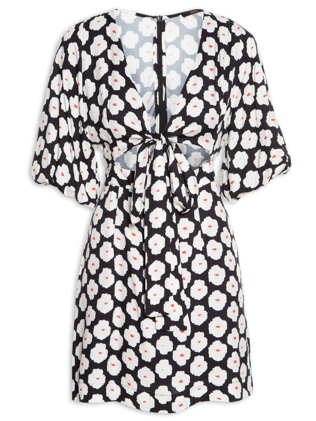 Vestido Cachecouer Floral Bold - Preto