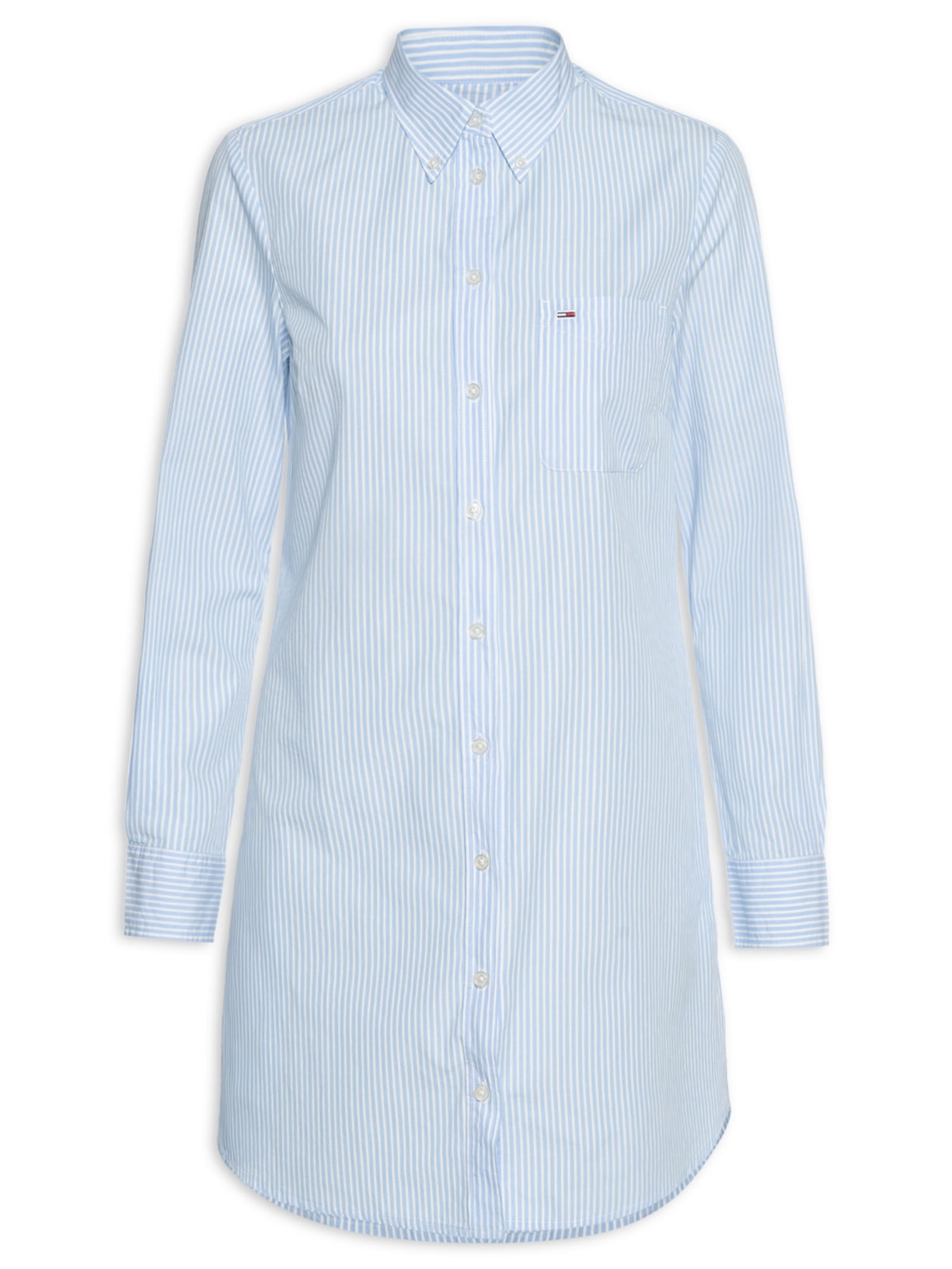 Vestido Camisa Poplin - Azul