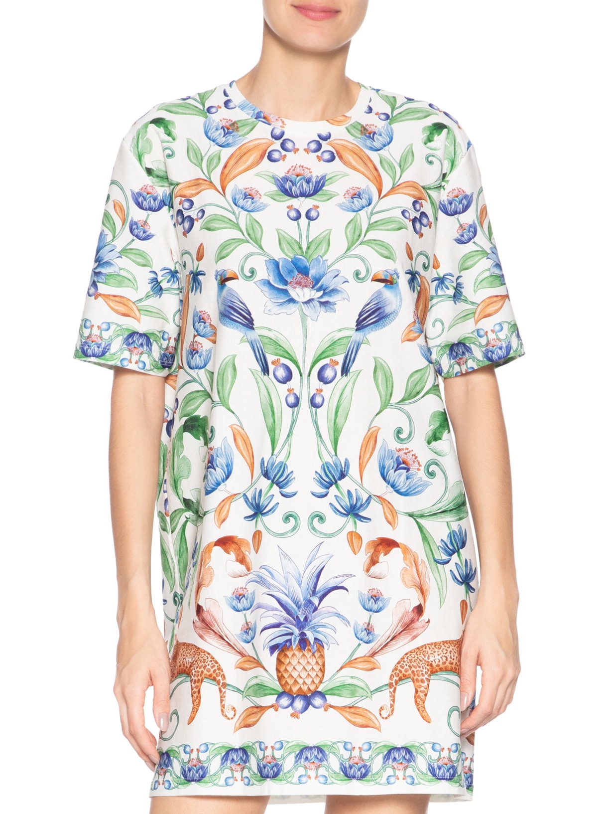 Vestido Camiseta Básico Elsa Branco Farm