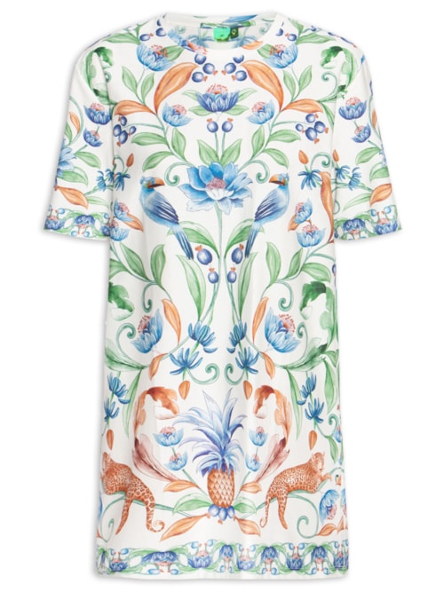 Vestido Camiseta Básico Elsa - Branco