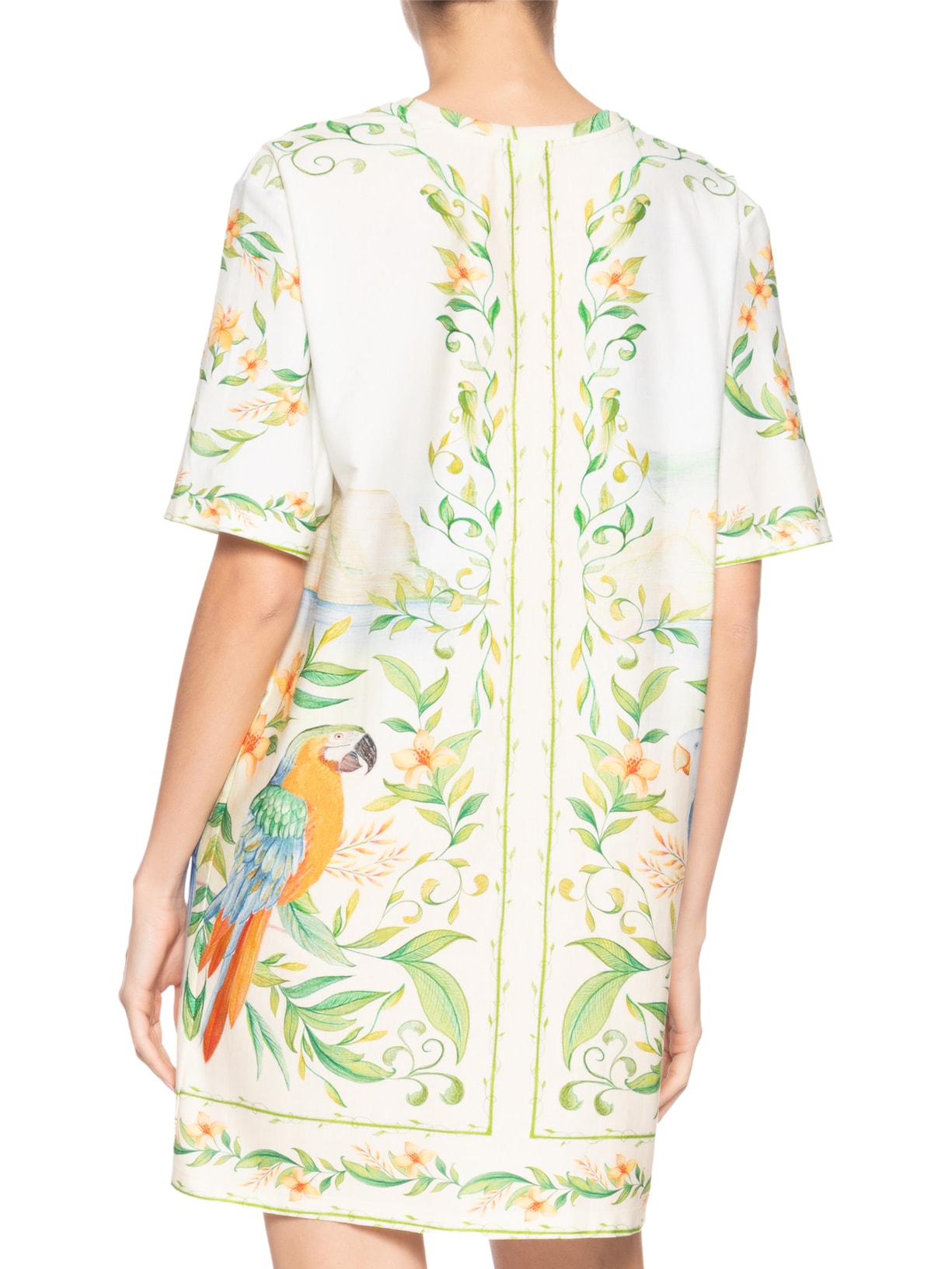 Vestido Camiseta Básico Respiro De Rio Off White Farm