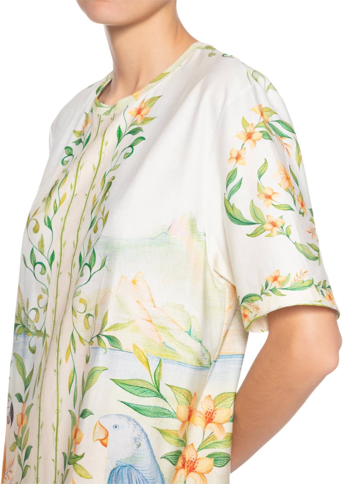 Vestido Camiseta Básico Respiro De Rio Off White Farm