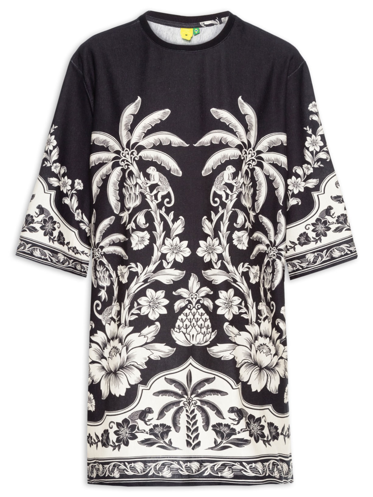 Vestido Camiseta Big Guanacaste Preto Farm