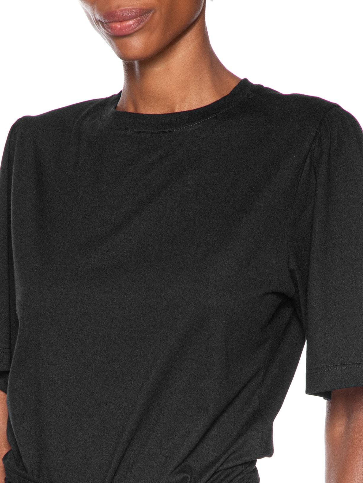 Vestido Camiseta Curto Frente Torcida Preto Animale