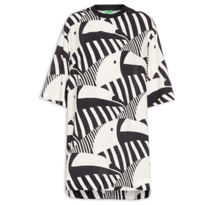 Vestido Camiseta Tuca Legal - Preto