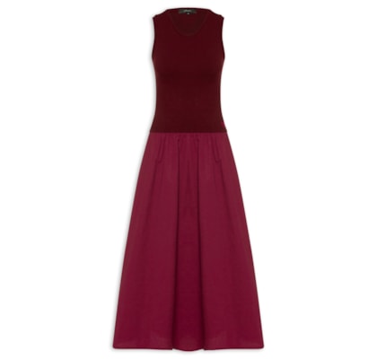 Vestido Canelado Leona - Vinho