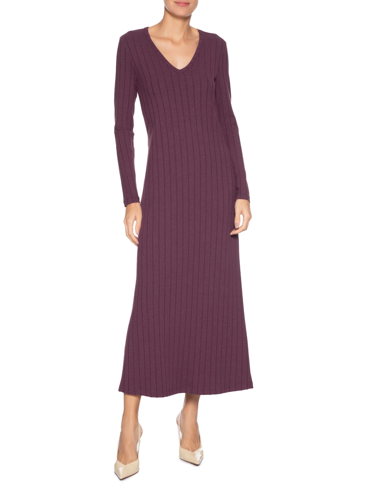 Vestido Canelado Vermelho Forum