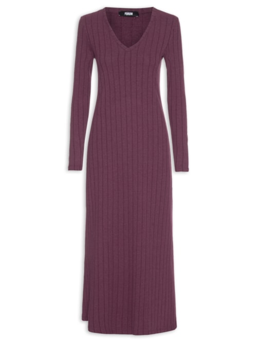 Vestido Canelado - Vermelho