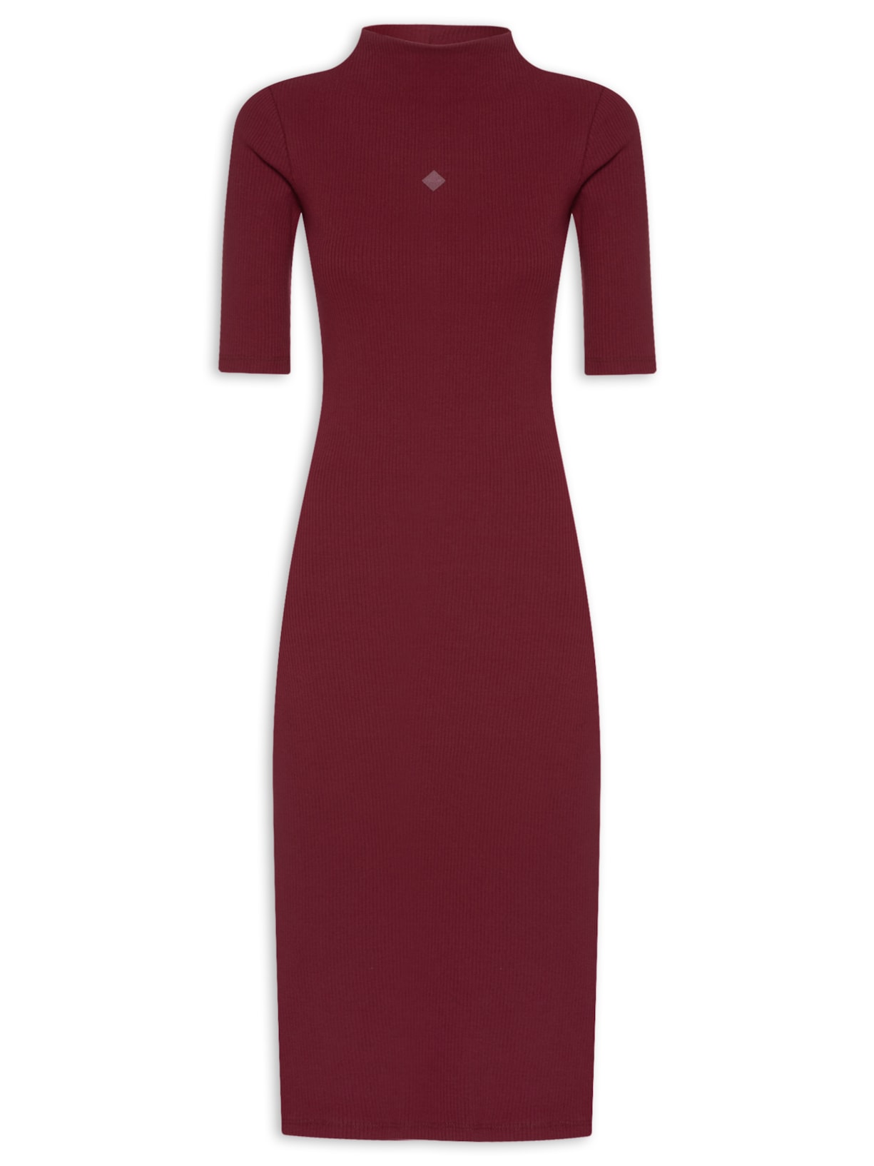 Vestido Canelado - Vinho