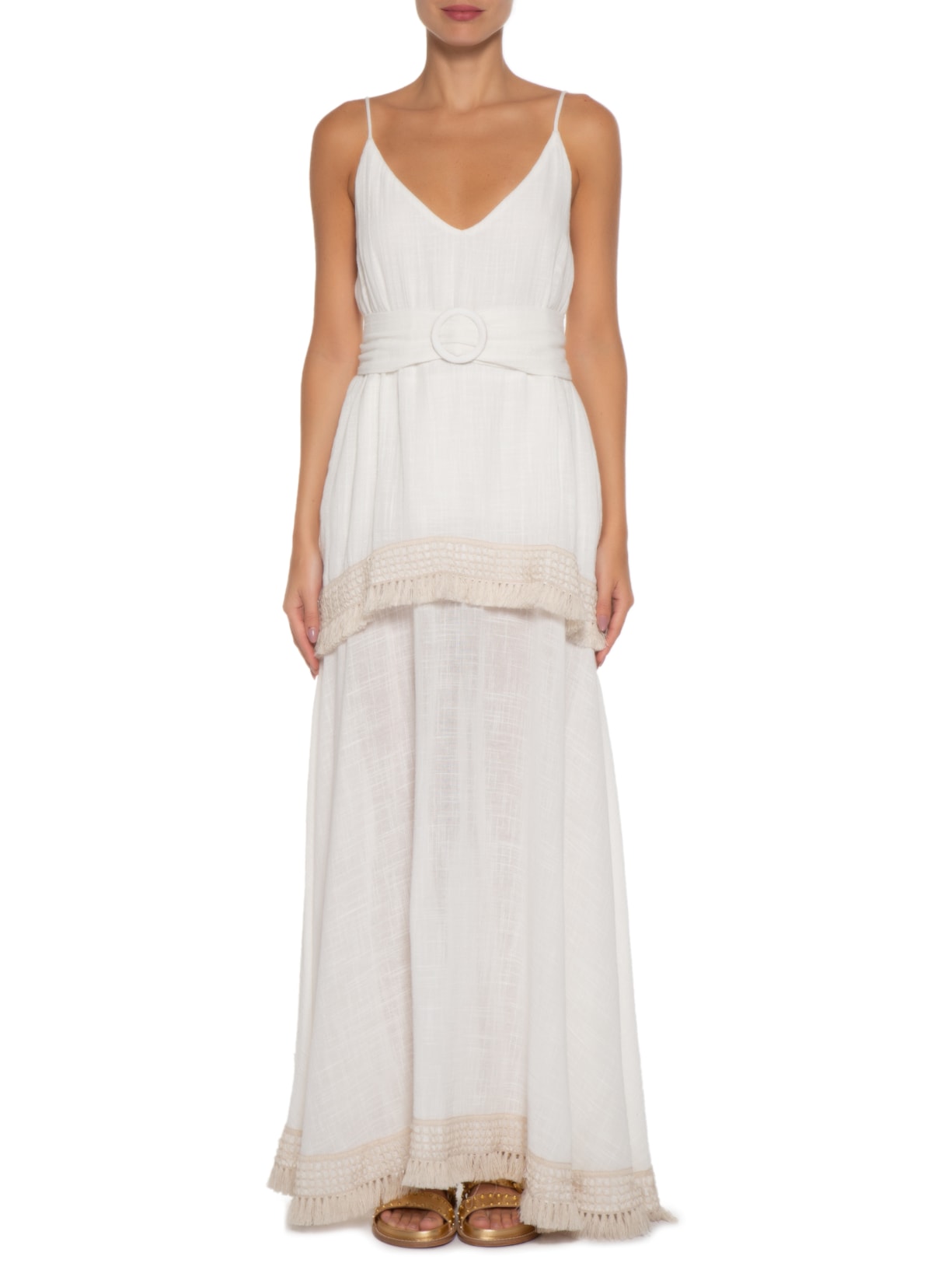 Vestido Capri Off White Mixed