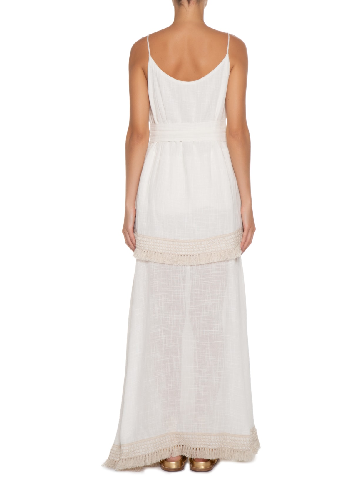 Vestido Capri Off White Mixed