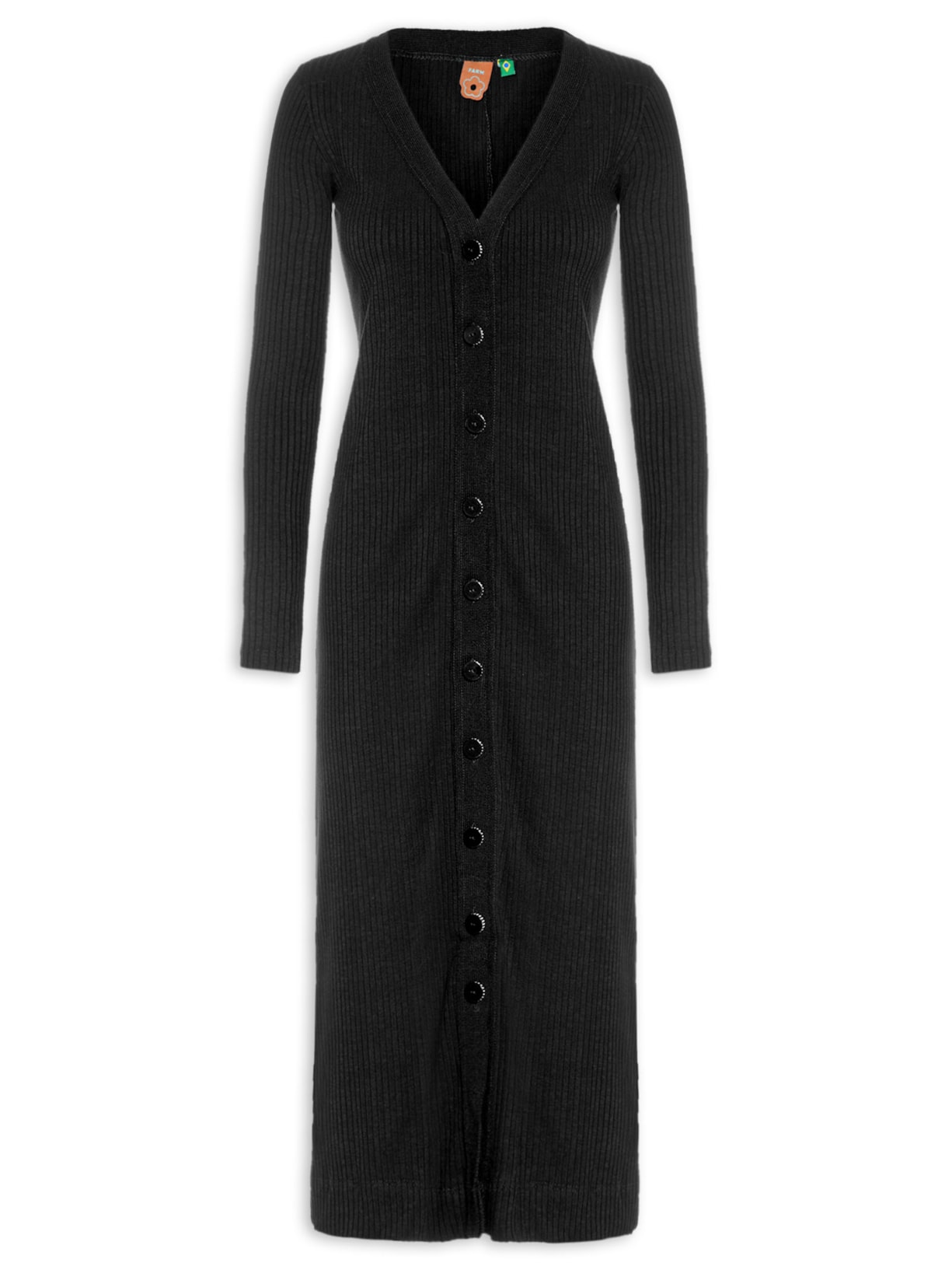 Vestido Cardigan - Preto