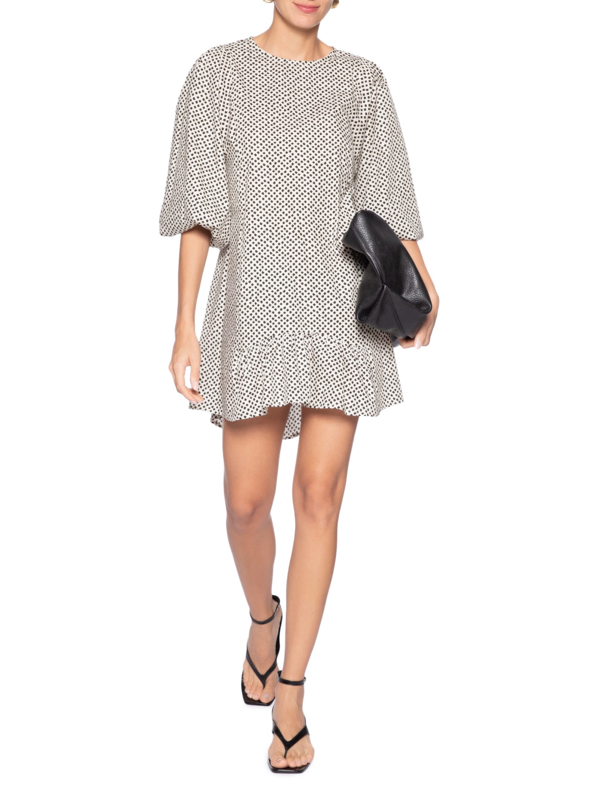 Vestido Cava Quadrada Geo Starlight Preto Animale