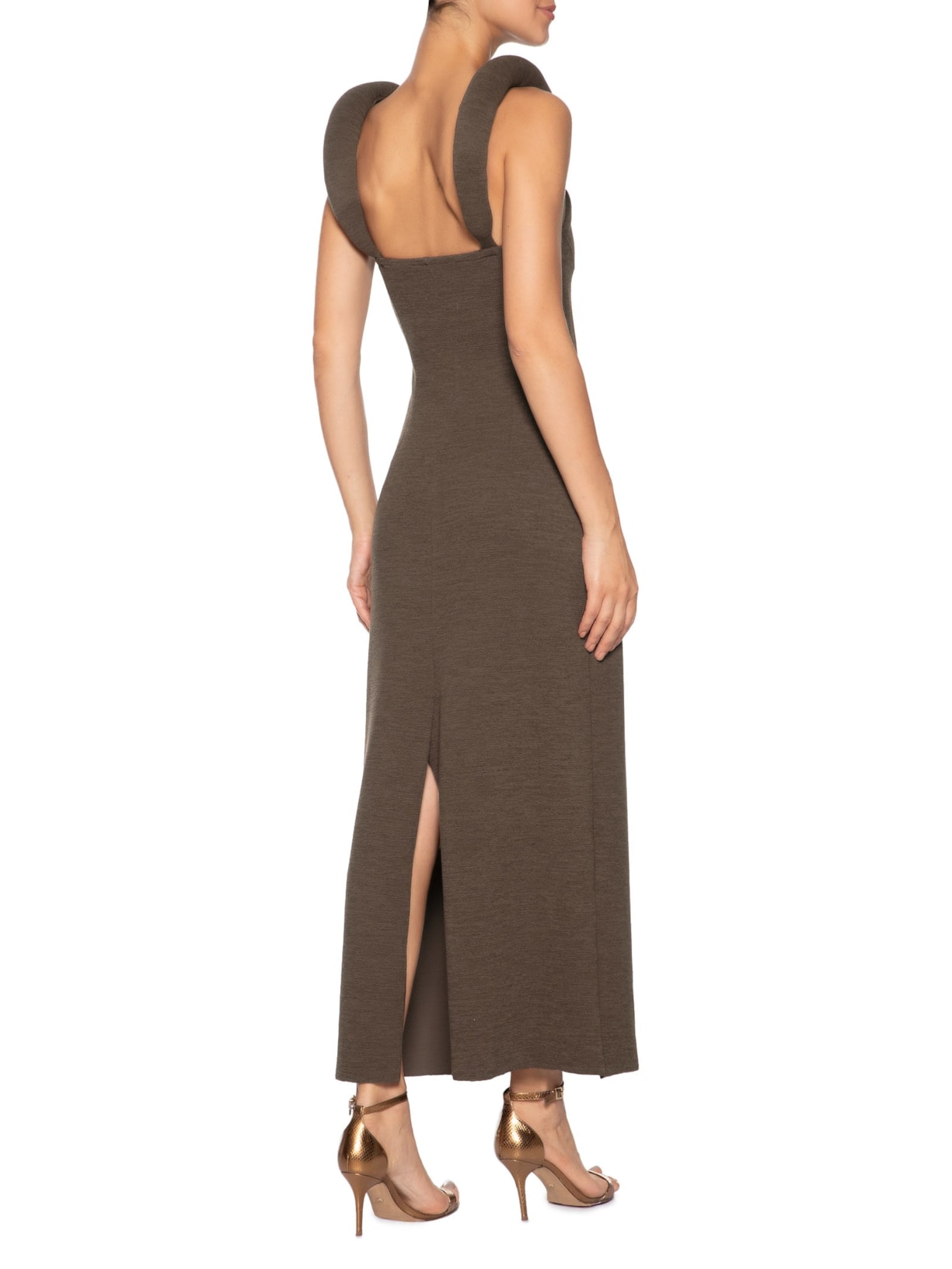 Vestido Ceci Marrom Aluf