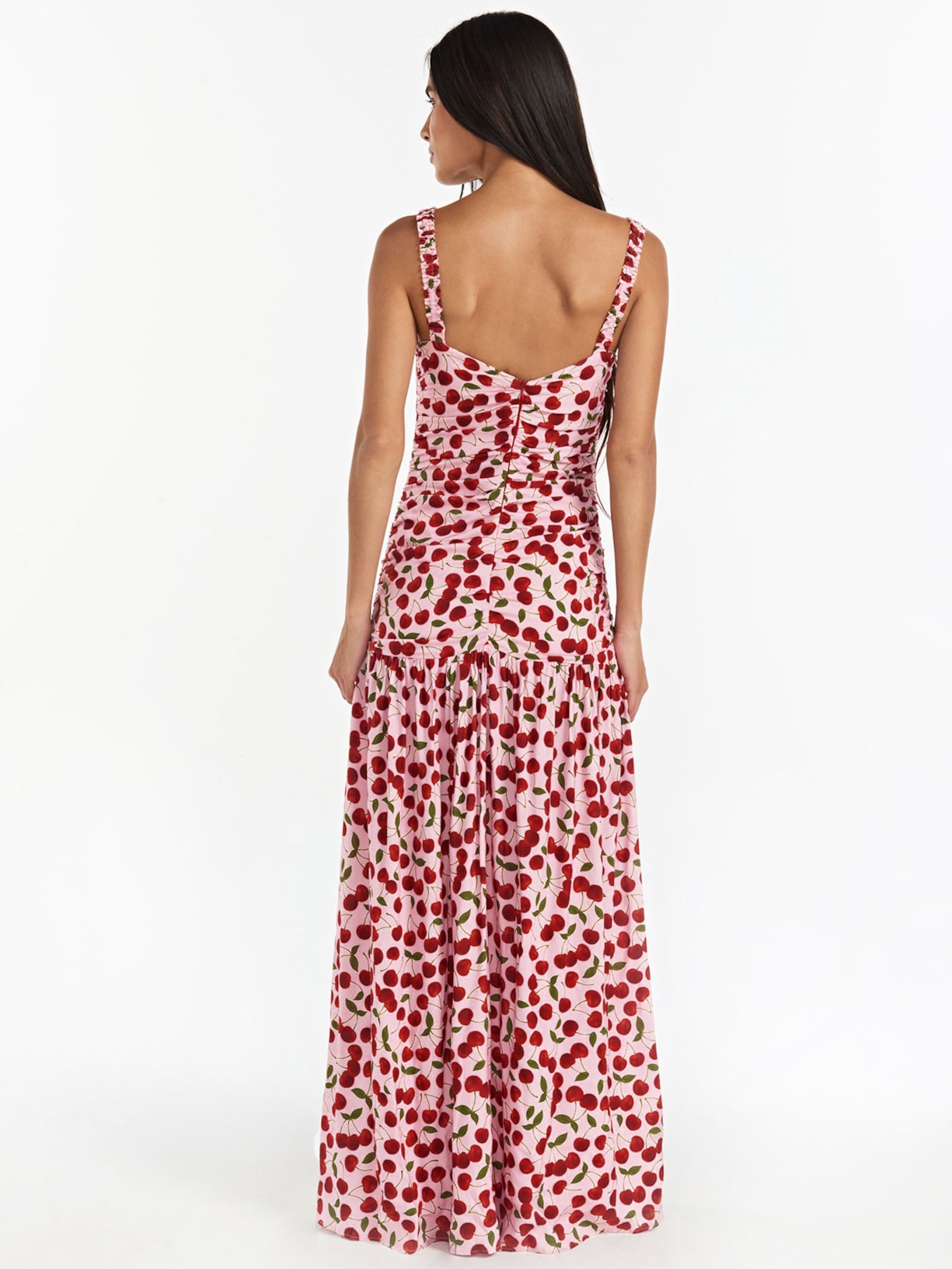 Vestido Cereja Rosa Triya