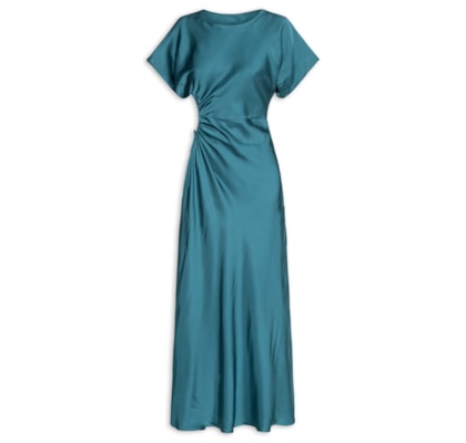 Vestido Cetim - Azul