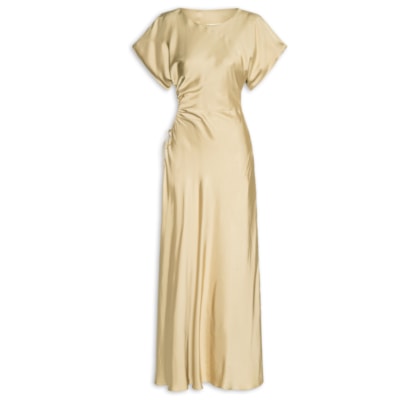 Vestido Cetim - Dourado