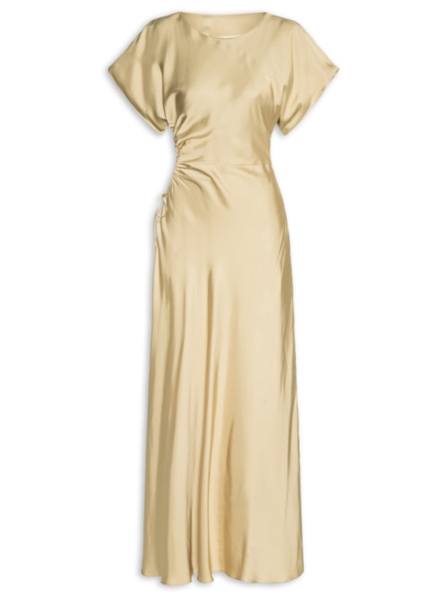 Vestido Cetim - Dourado