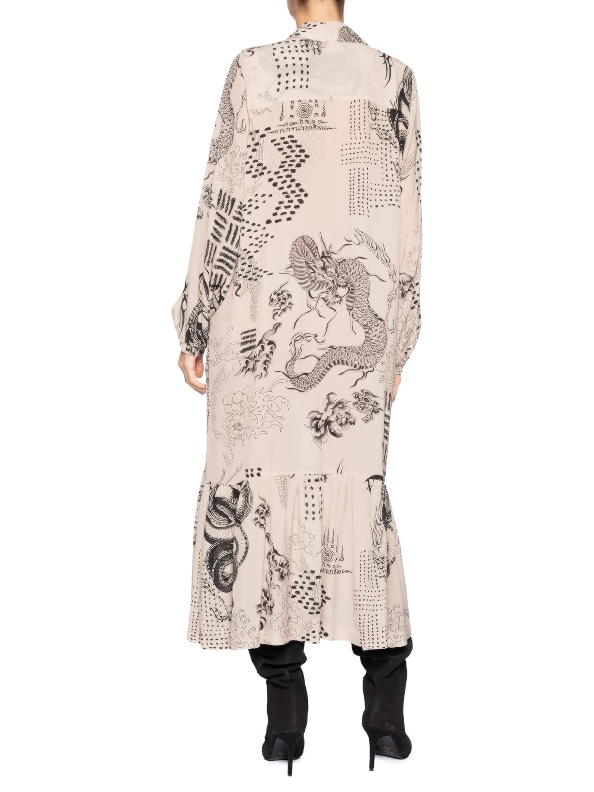 Vestido Chemise Dragão Pele Bege Animale Animale