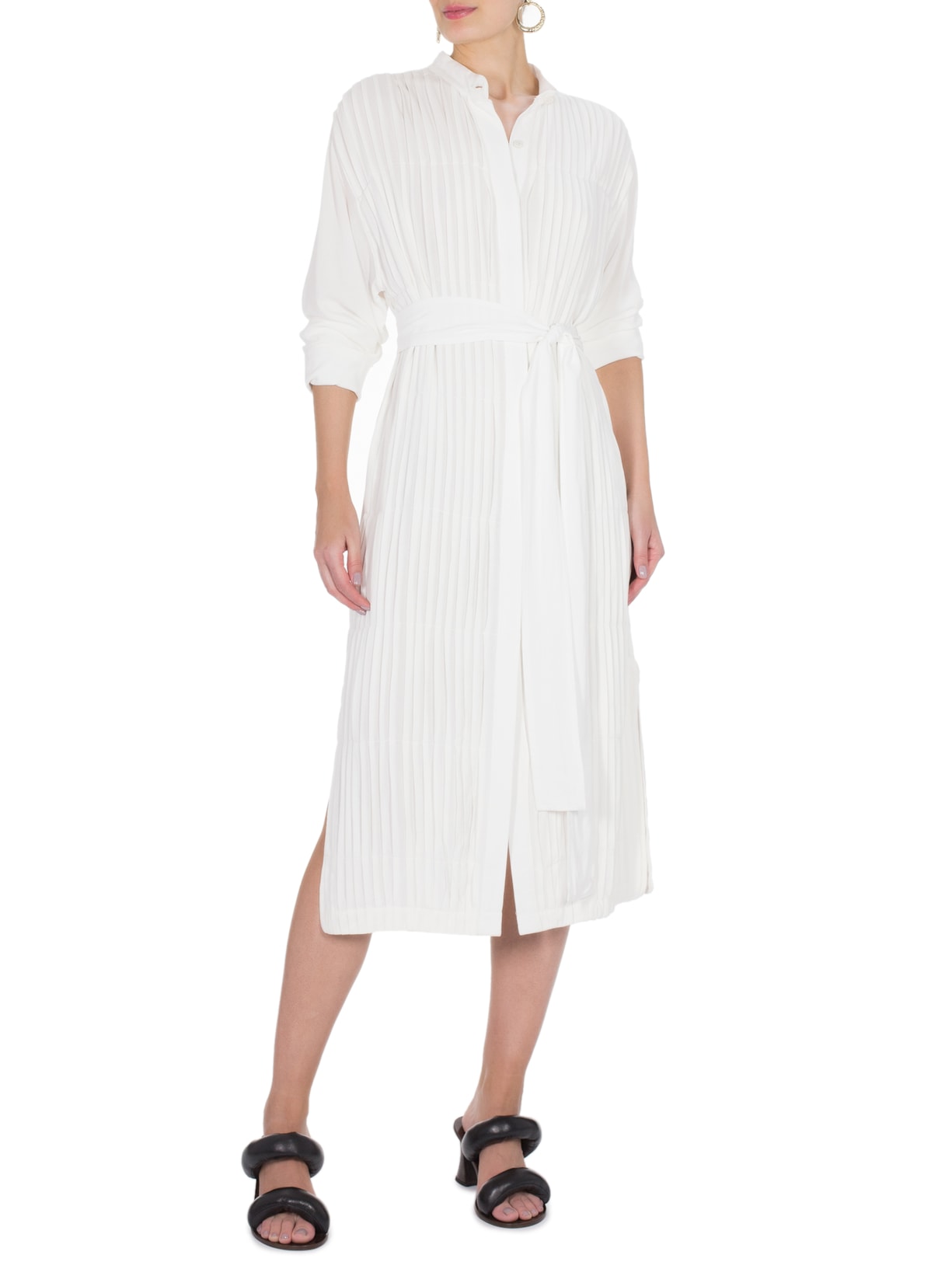Vestido Chemise Garça Off White Normando