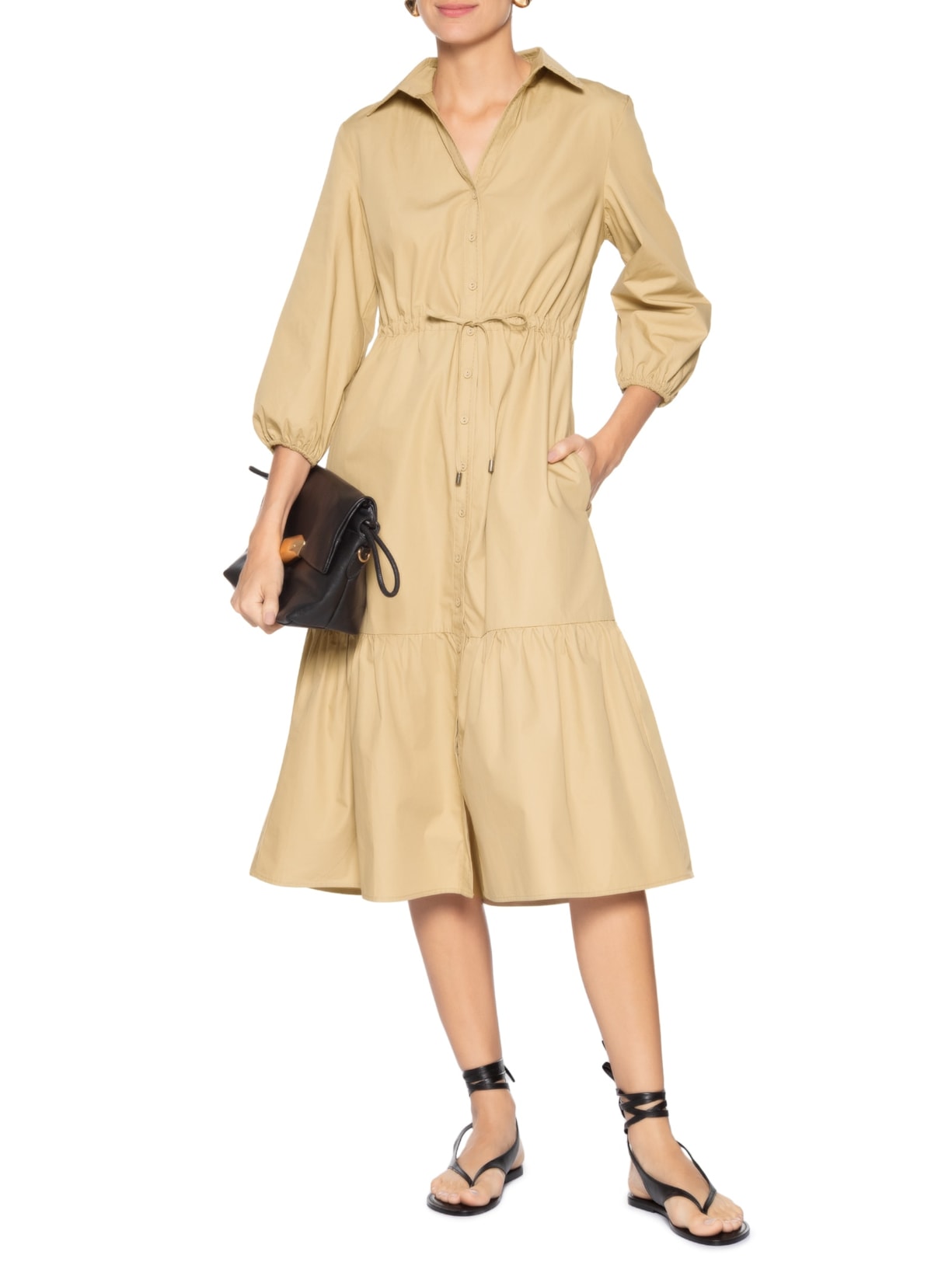 Vestido Chemise Ivana Marrom Le Lis