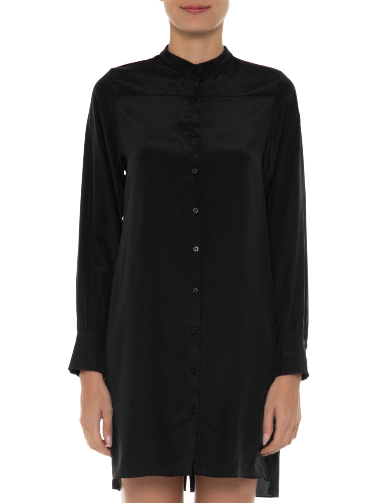 Vestido Chemise Seda Pura Preto '2Essential
