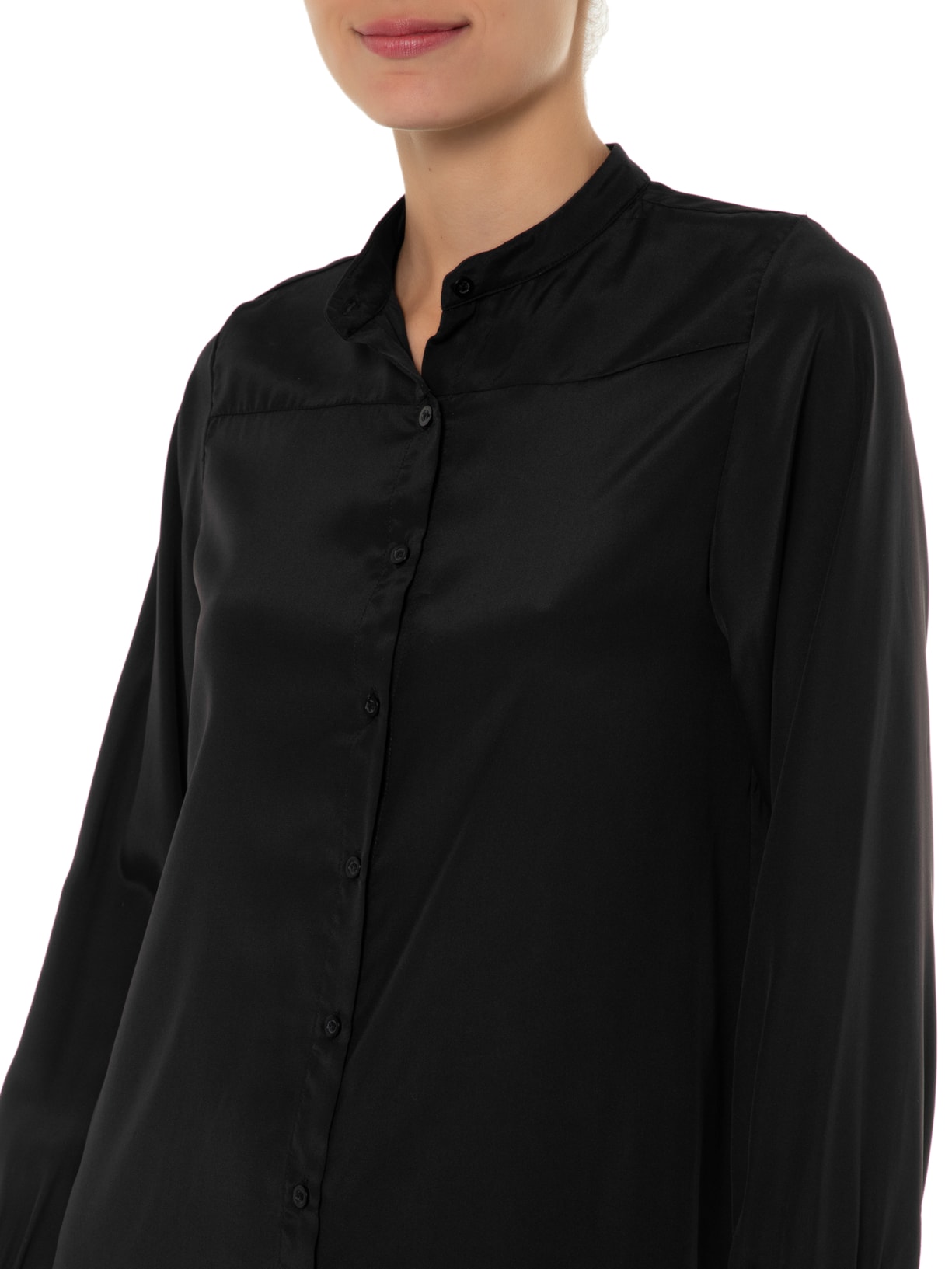 Vestido Chemise Seda Pura Preto '2Essential