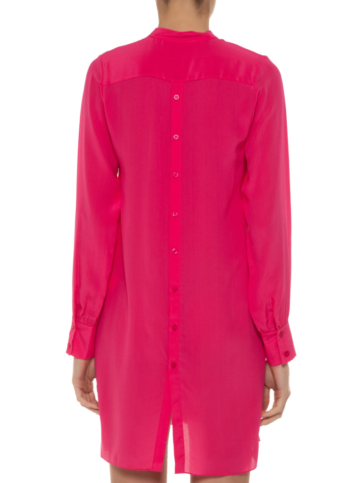 Vestido Chemise Seda Pura Rosa '2Essential