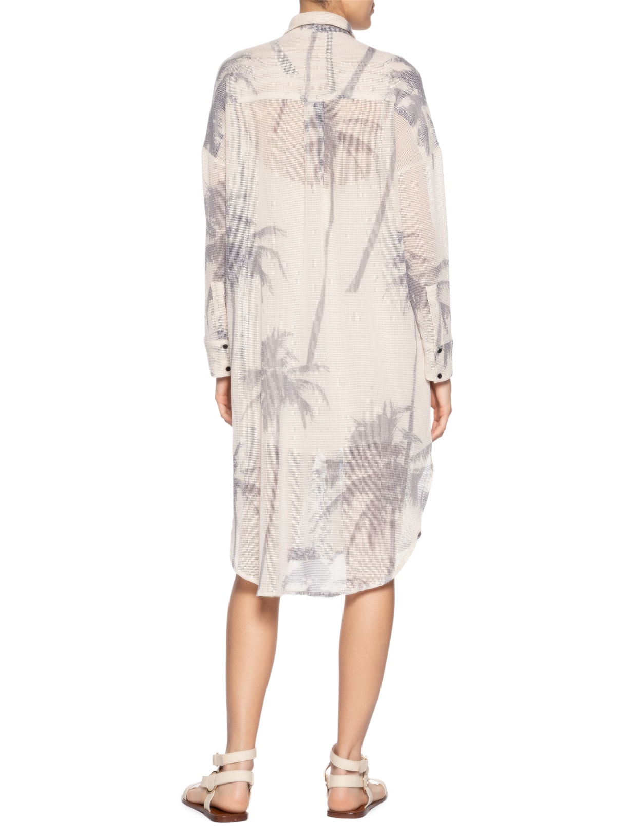 Vestido Chemise Tela Coqueiro Off White Osklen