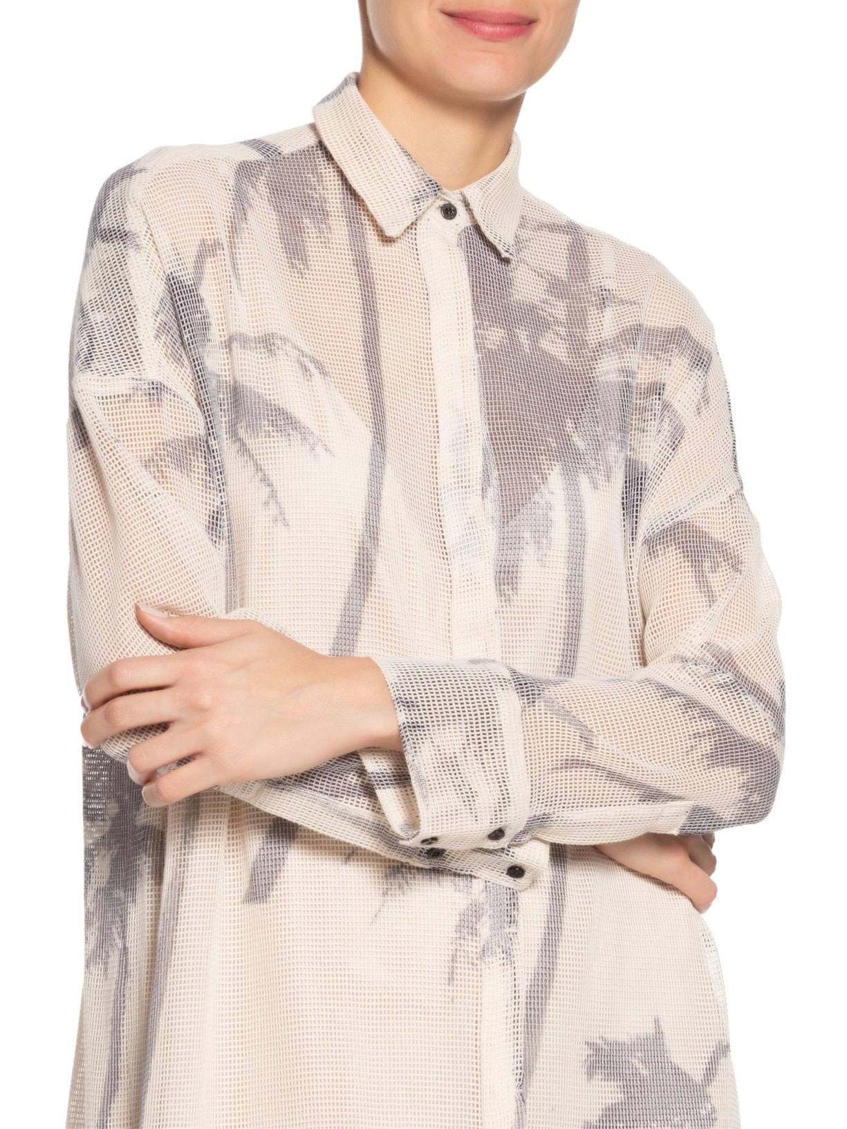 Vestido Chemise Tela Coqueiro Off White Osklen