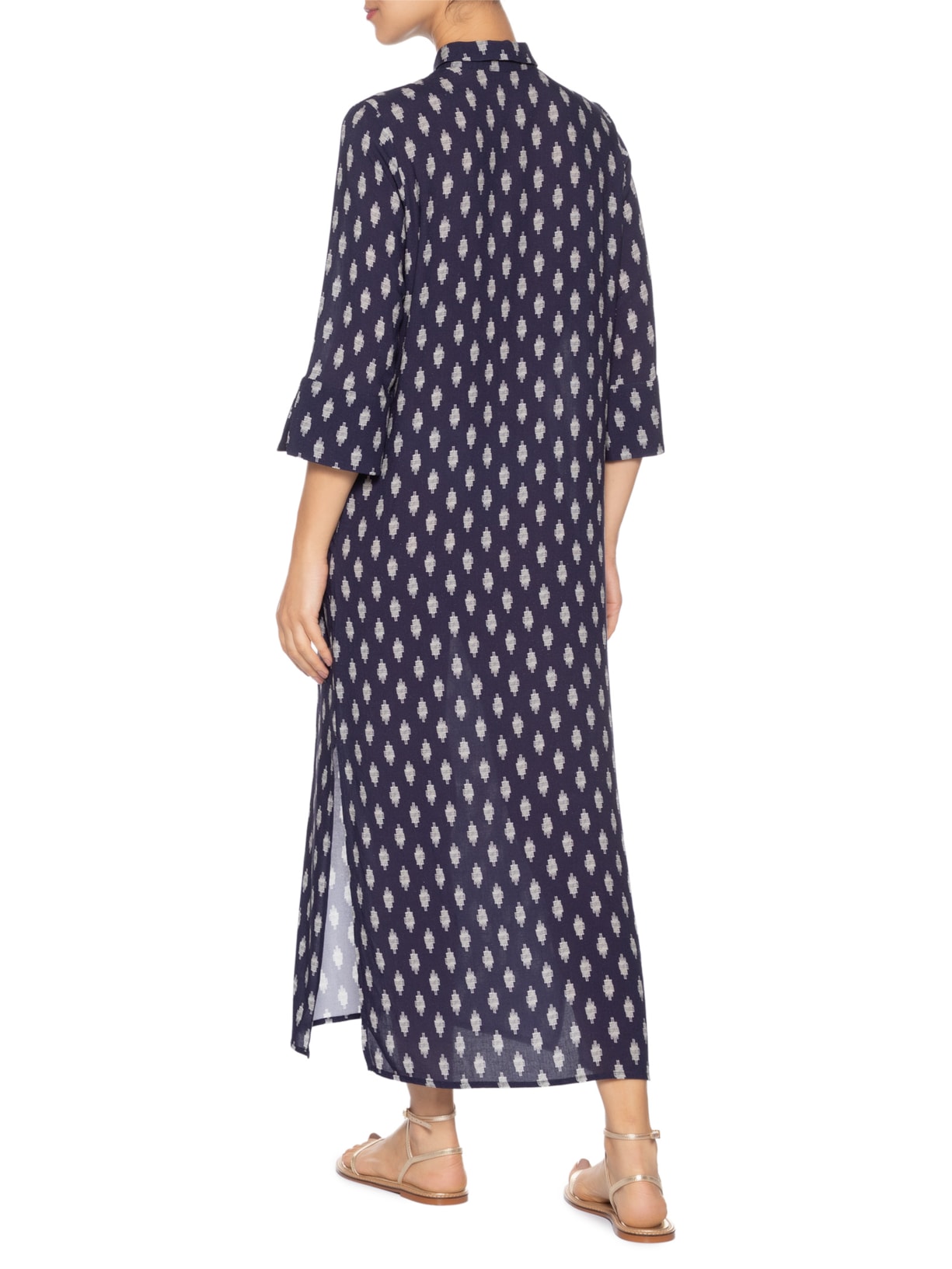 Vestido Chemisier Fendas Azul Lenny Niemeyer