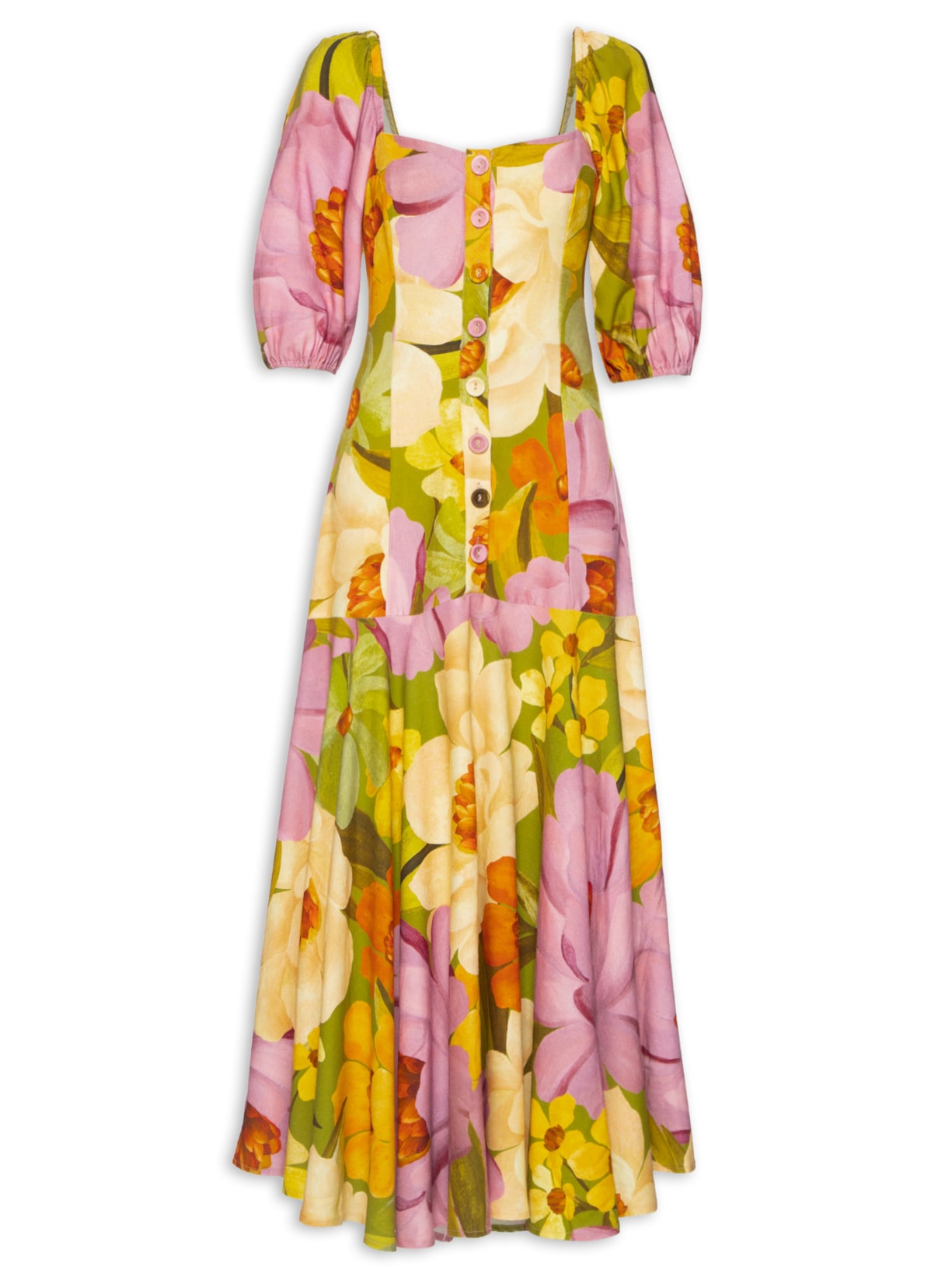 Vestido Chita Bella - Amarelo