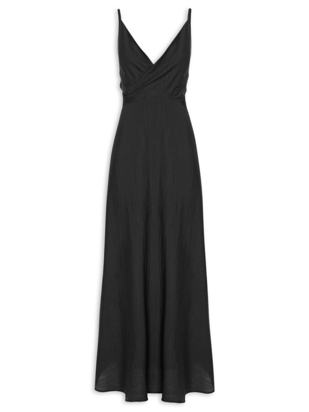 Vestido Com Amarração Nas Costas - Preto